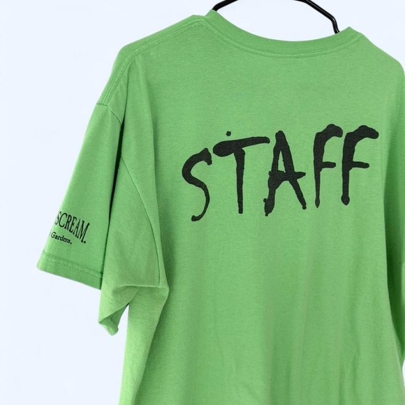 Fruit of the Loom Staff T Shirt Green Great‎ Minds Taste Alike HowlOScream Large - Picture 5 of 5